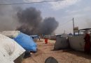 حريق يطال مخيم   الخازر (u2 )للنازحين التابع الى محافظة نينوى