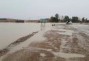 وصول السيول الى ميسان تقطع شارع بغداد كوت