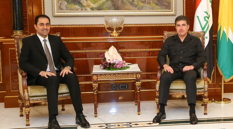 نجيرفان بارزاني يستقبل النائب الاول لرئيس البرلمان العراقي