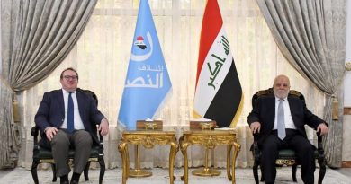 العبادي يستقبل القائم باعمال السفارة الامريكية في بغداد لبحثُ الأوضاع السياسية في العراق والمنطقة