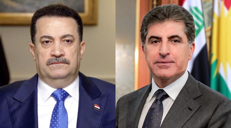 نيجيرفان بارزاني ورئيس الوزراء محمد شياع السوداني يؤكدان على حفظ الاستقرار