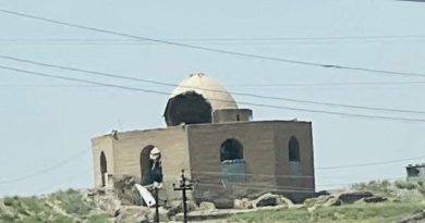 سقوط أجزاء من القبة الصليبية اقدم قباب العصور الاسلامية على الطريق بين سامراء وتكريت