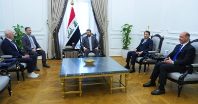 الزيدي يستقبل رئيسي اللجنة الأولمبية واتحاد الكرة
