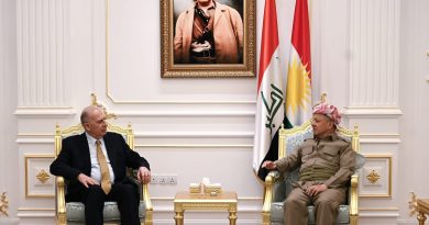 مسعود بارزاني يستقبل الأمين العام لحزب متحدون